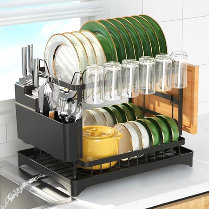 AquaFlow 2-Tier Smart Rack 自動排水2段水切りシステム