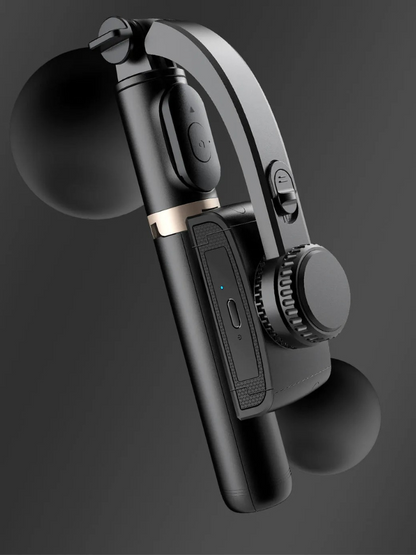 スマホ用 折りたたみ式ジンバル付き自撮り棒（三脚スタンド機能付き）